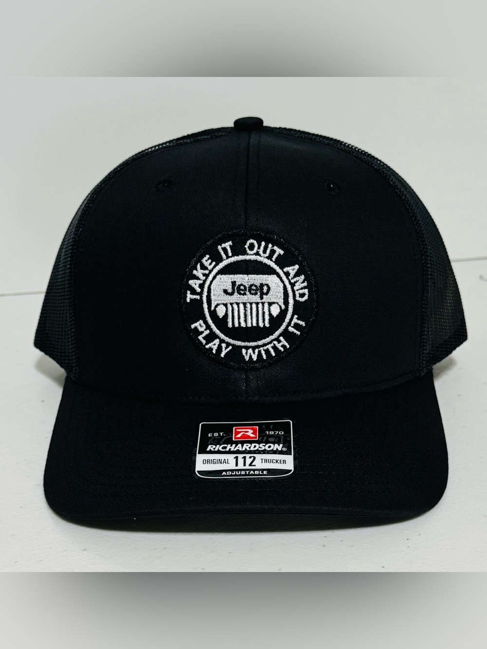Take It Out And Play With It Jeep Mesh Curved Bill Snapback Embroidered Cap